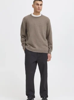 Solid Herren Strickpullover - SDRick in braun