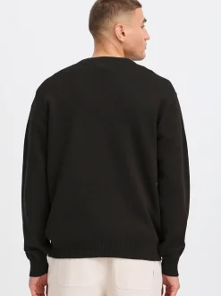 Solid Herren Strickpullover - SDRyker in schwarz