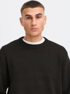 Solid Herren Strickpullover - SDRyker in schwarz