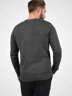 Solid Herren Strickpullover - SDTerrance in grau