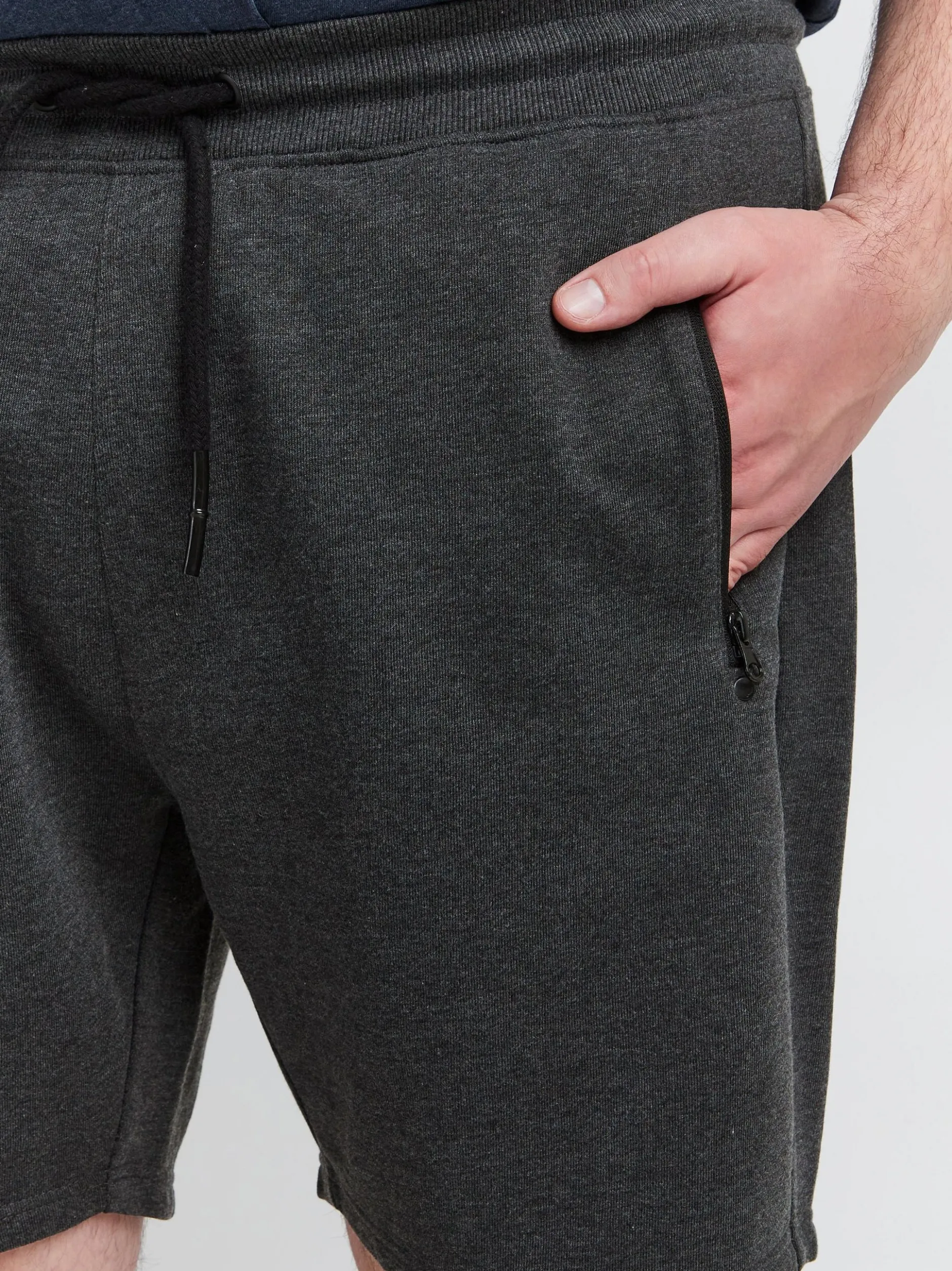 Solid Herren Sweatshorts - SDTaras Big & Tall in grau