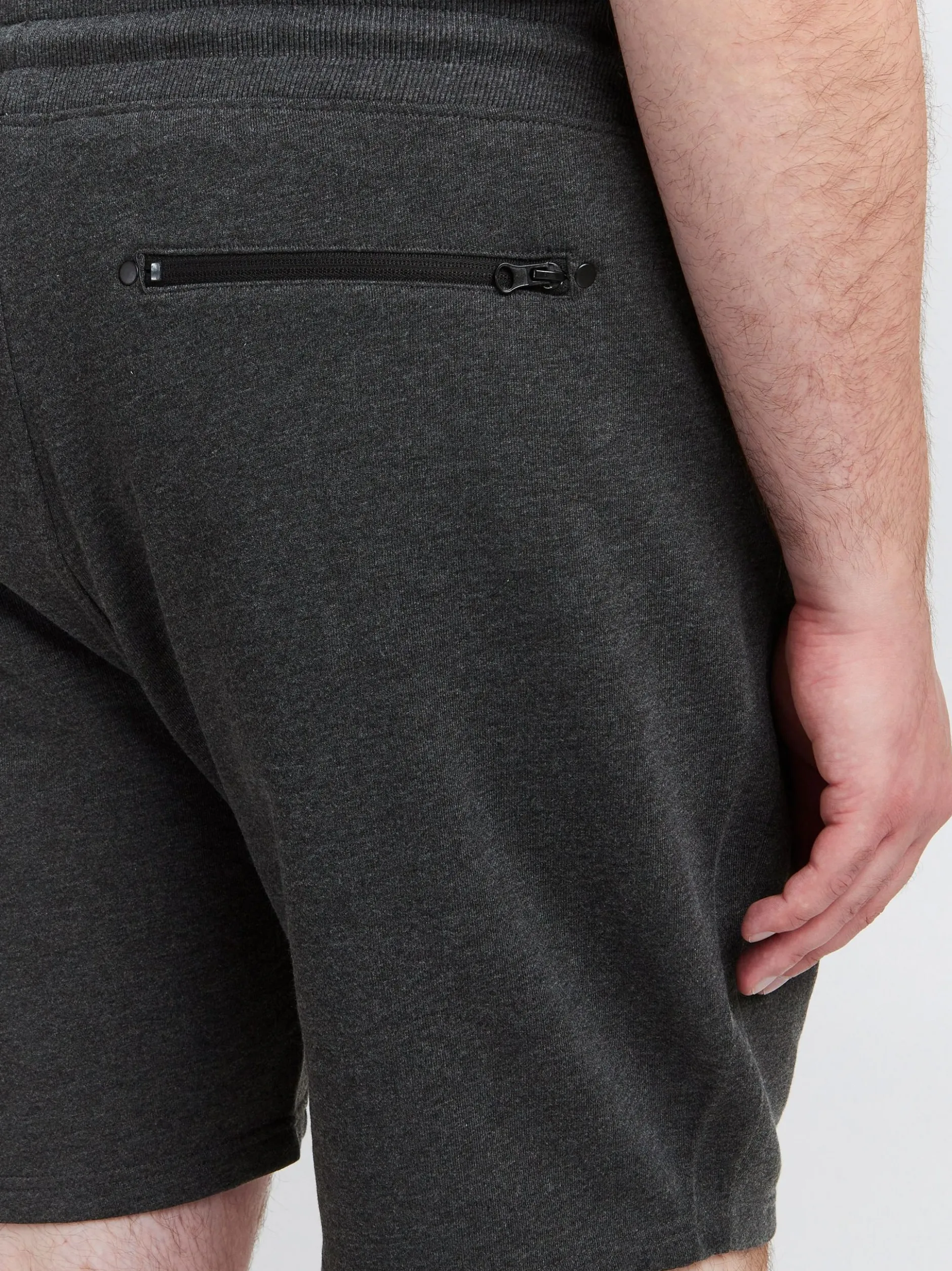 Solid Herren Sweatshorts - SDTaras Big & Tall in grau