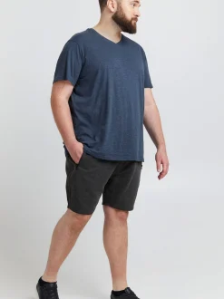Solid Herren Sweatshorts - SDTaras Big & Tall in grau