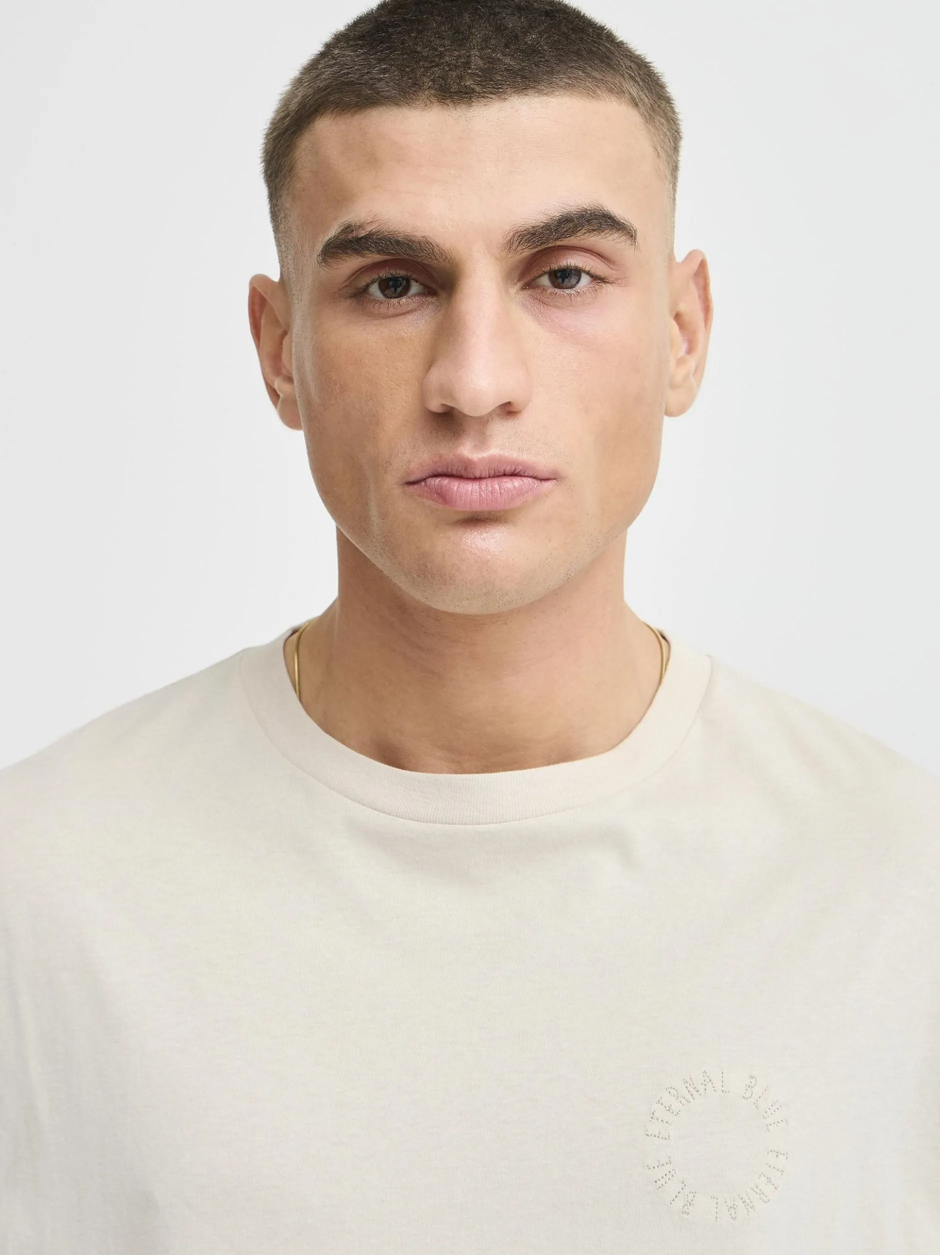 Solid Herren T-Shirt - SDOrrick in beige