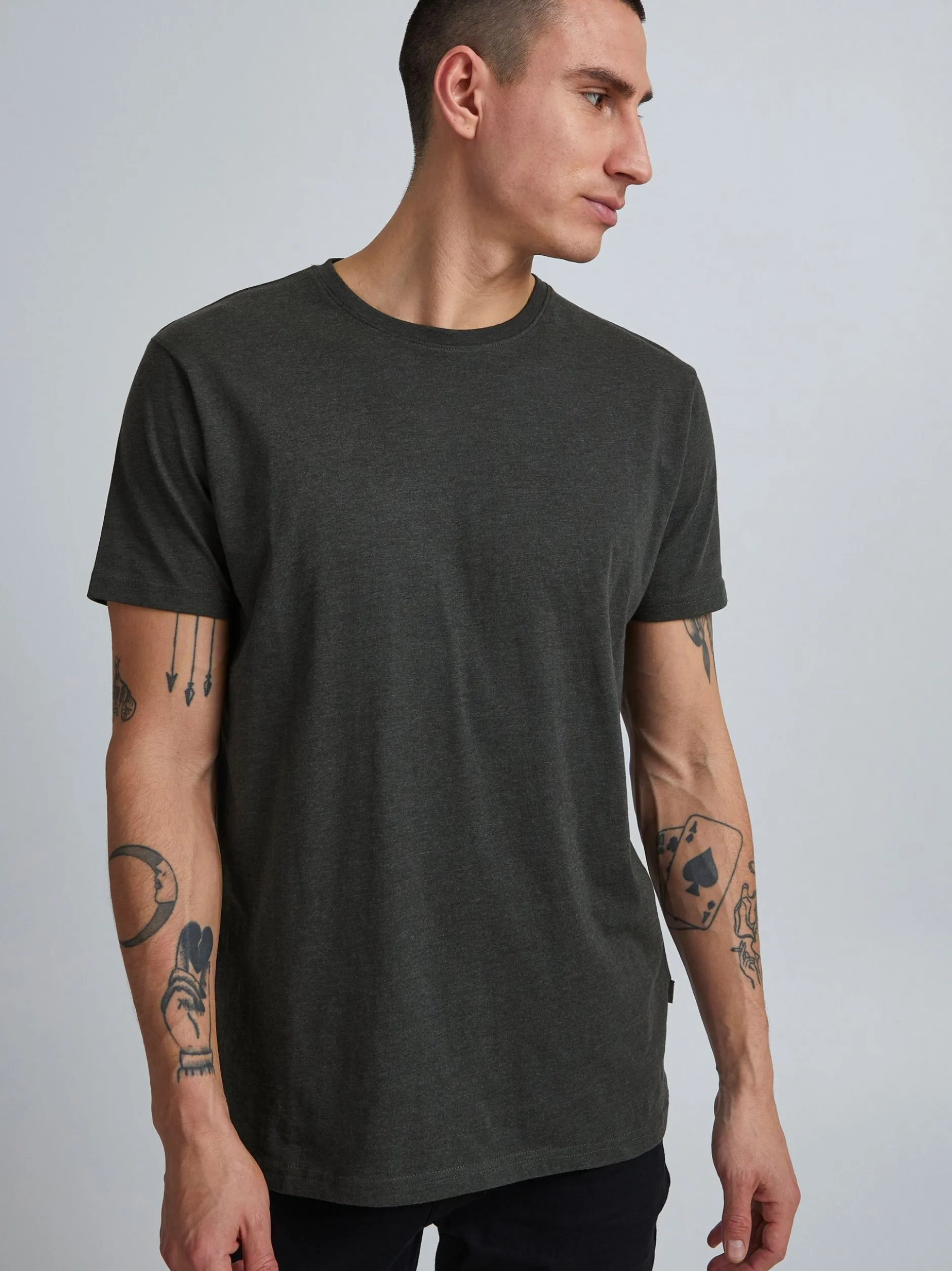 Solid Herren T-Shirt - SDRock in grau