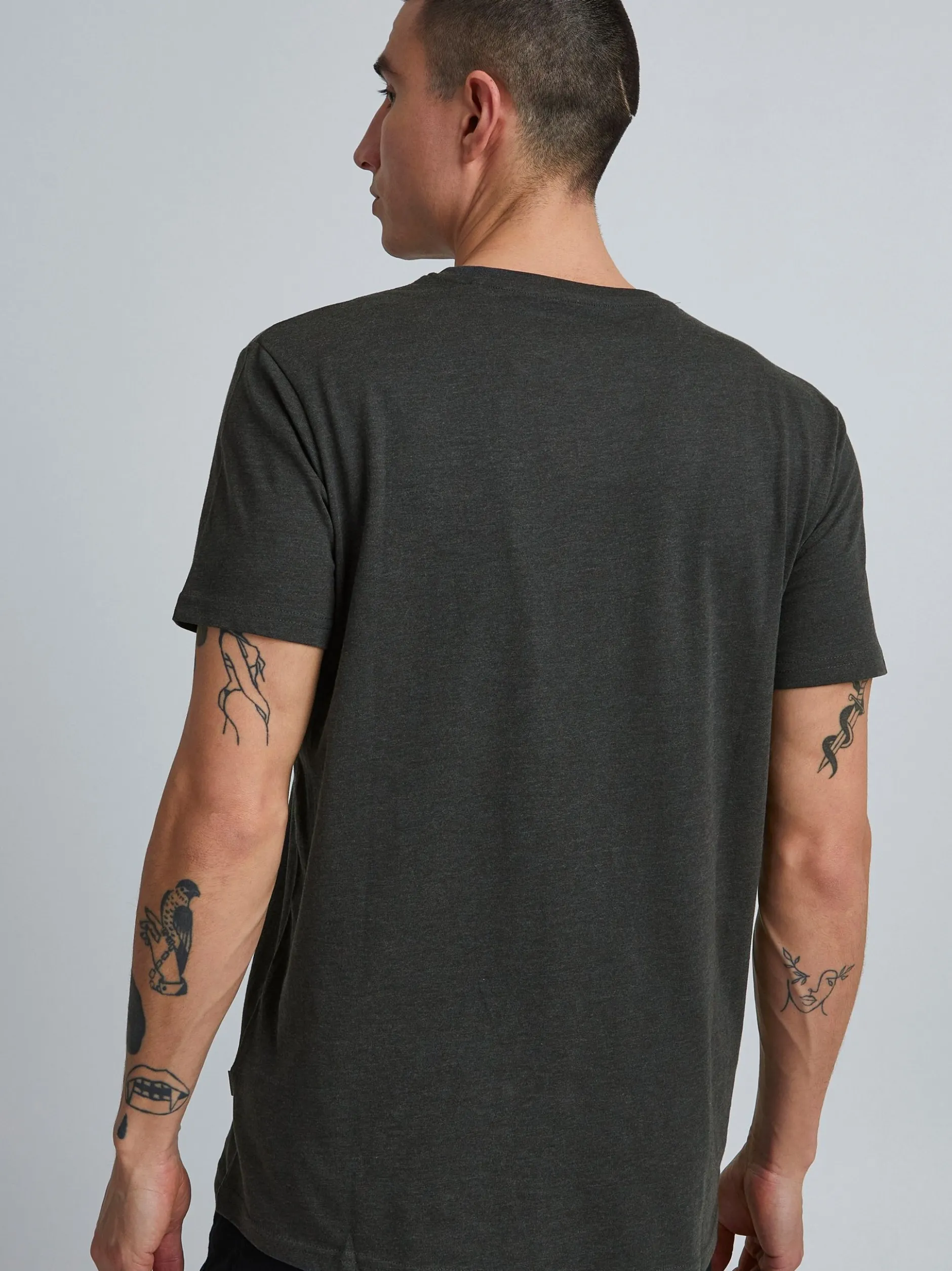 Solid Herren T-Shirt - SDRock in grau