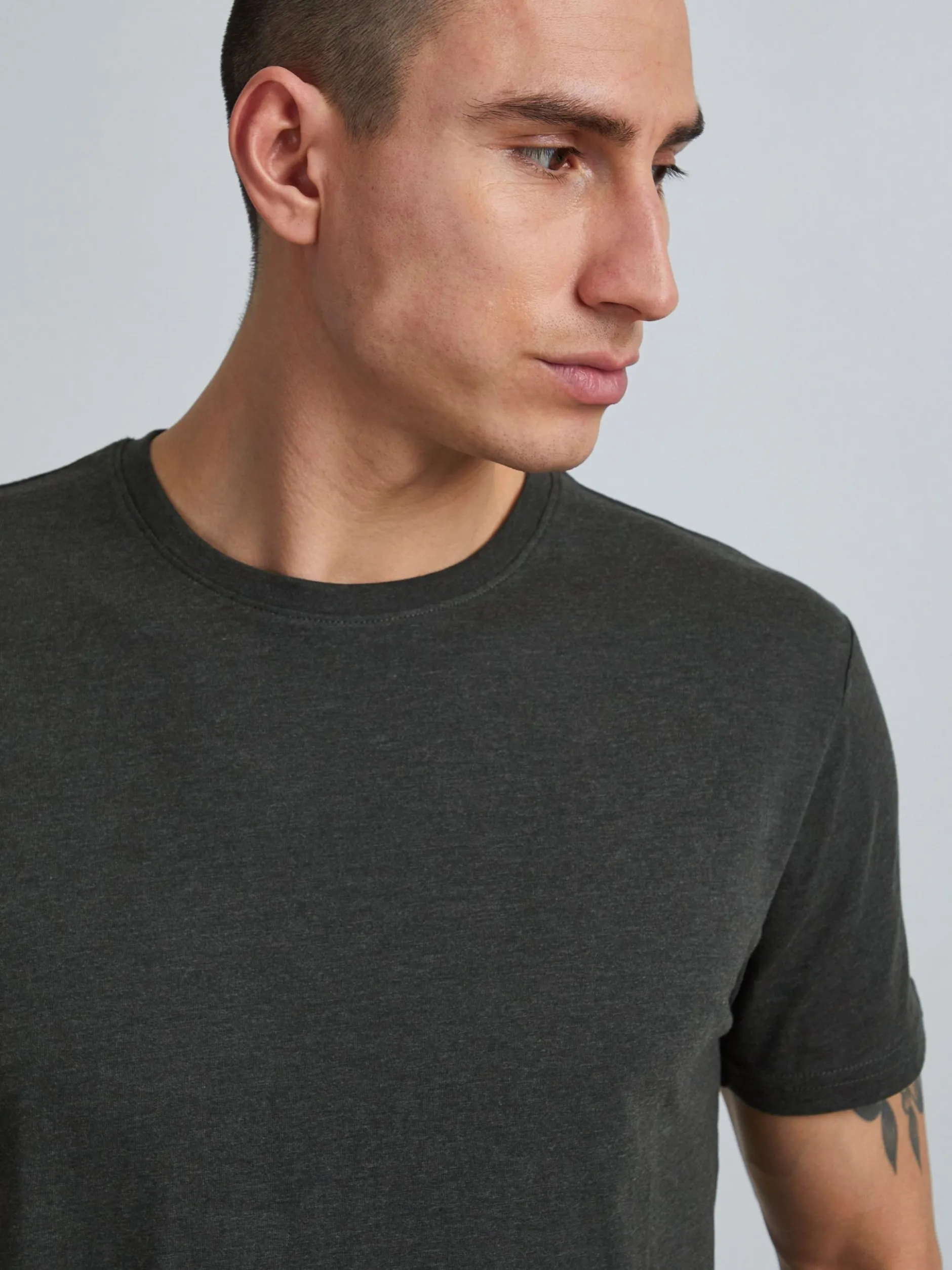 Solid Herren T-Shirt - SDRock in grau