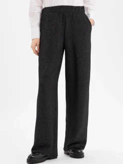 s.Oliver BLACK LABEL Damen Stoffhose in schwarz silber