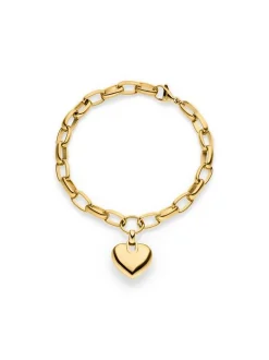 s.Oliver Damen Armband - Chunky Heart in gold
