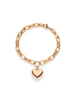 s.Oliver Damen Armband - Chunky Heart in roségold