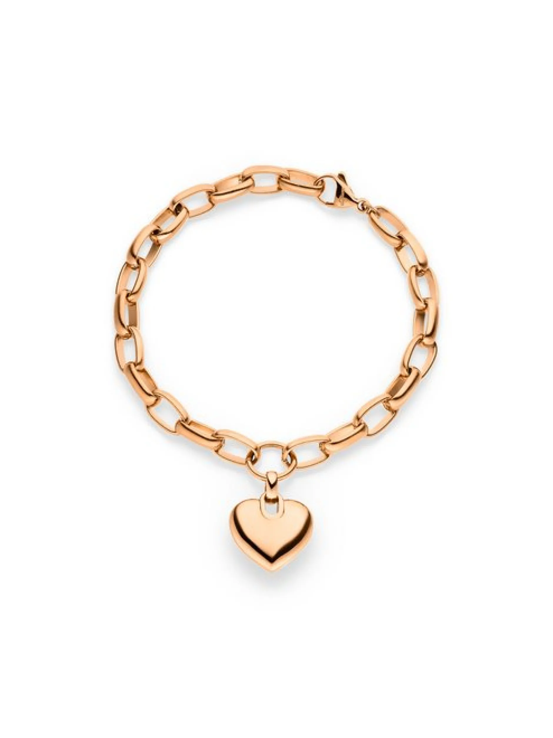 s.Oliver Damen Armband - Chunky Heart in roségold