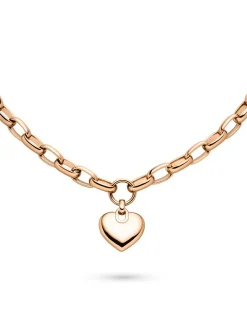 s.Oliver Damen Armband - Chunky Heart in roségold