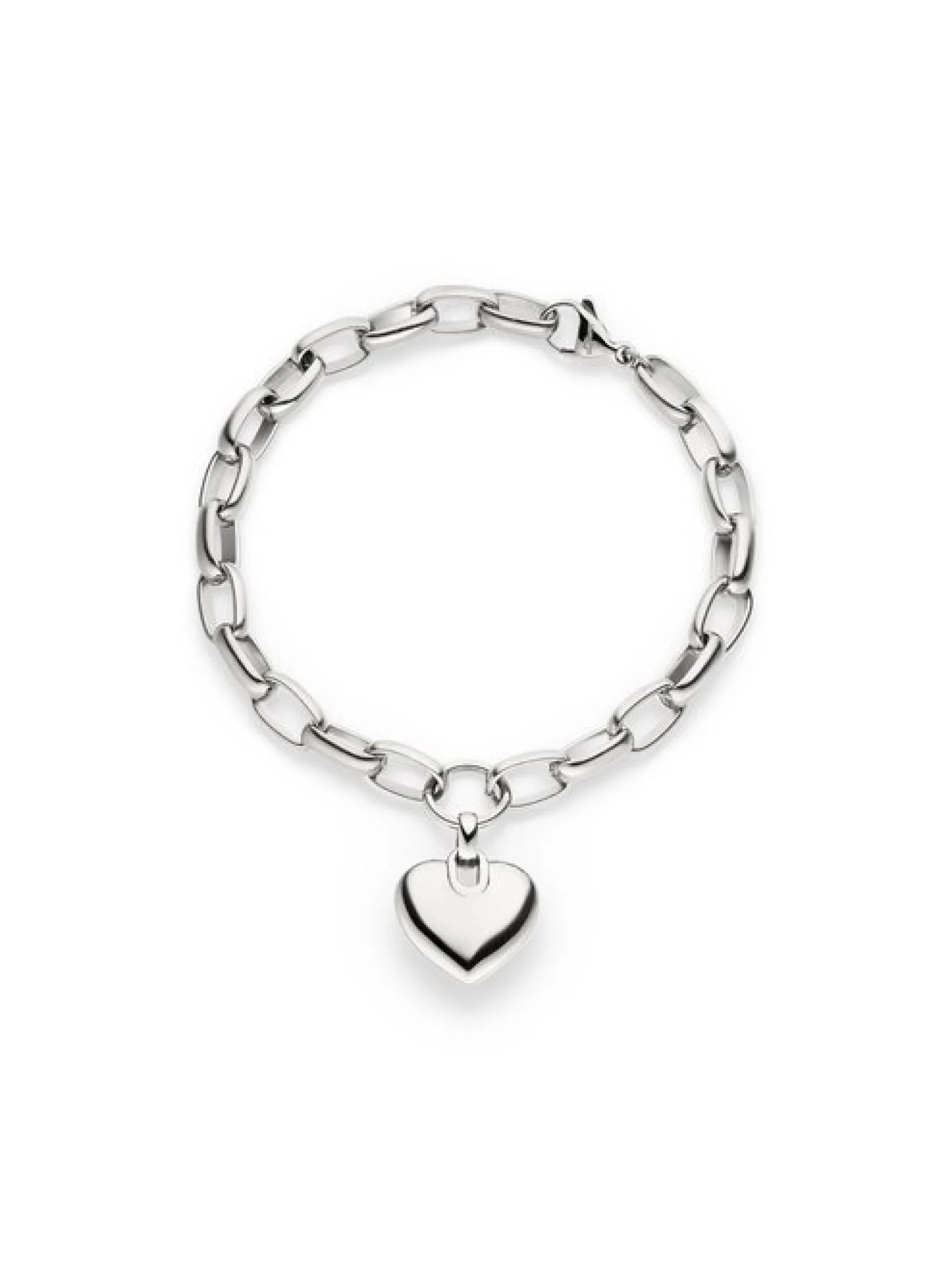 s.Oliver Damen Armband - Chunky Heart in silber