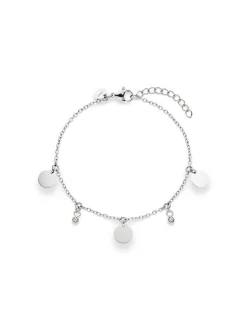 s.Oliver Damen Armband - Coins in silber