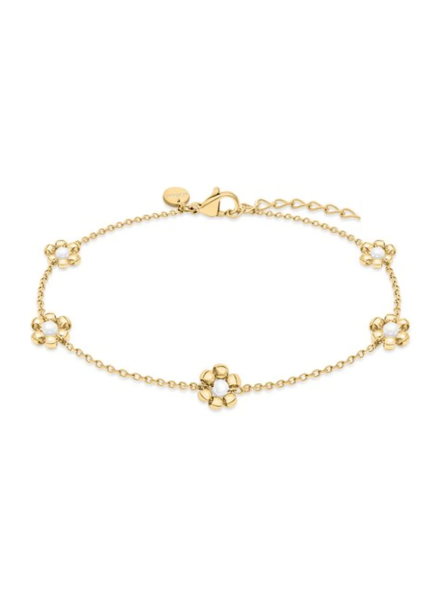 s.Oliver Damen Armband - Flower in gold