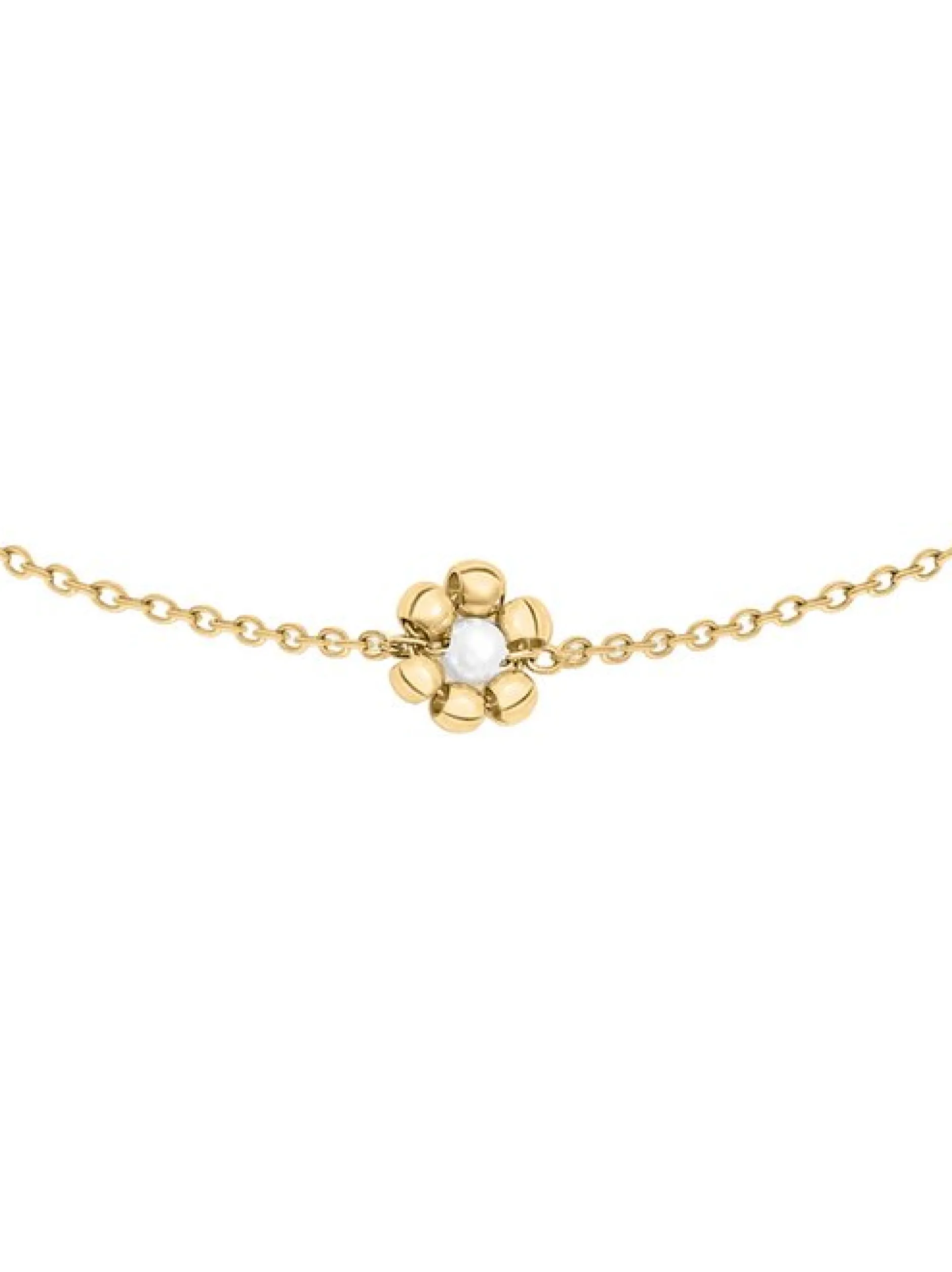 s.Oliver Damen Armband - Flower in gold