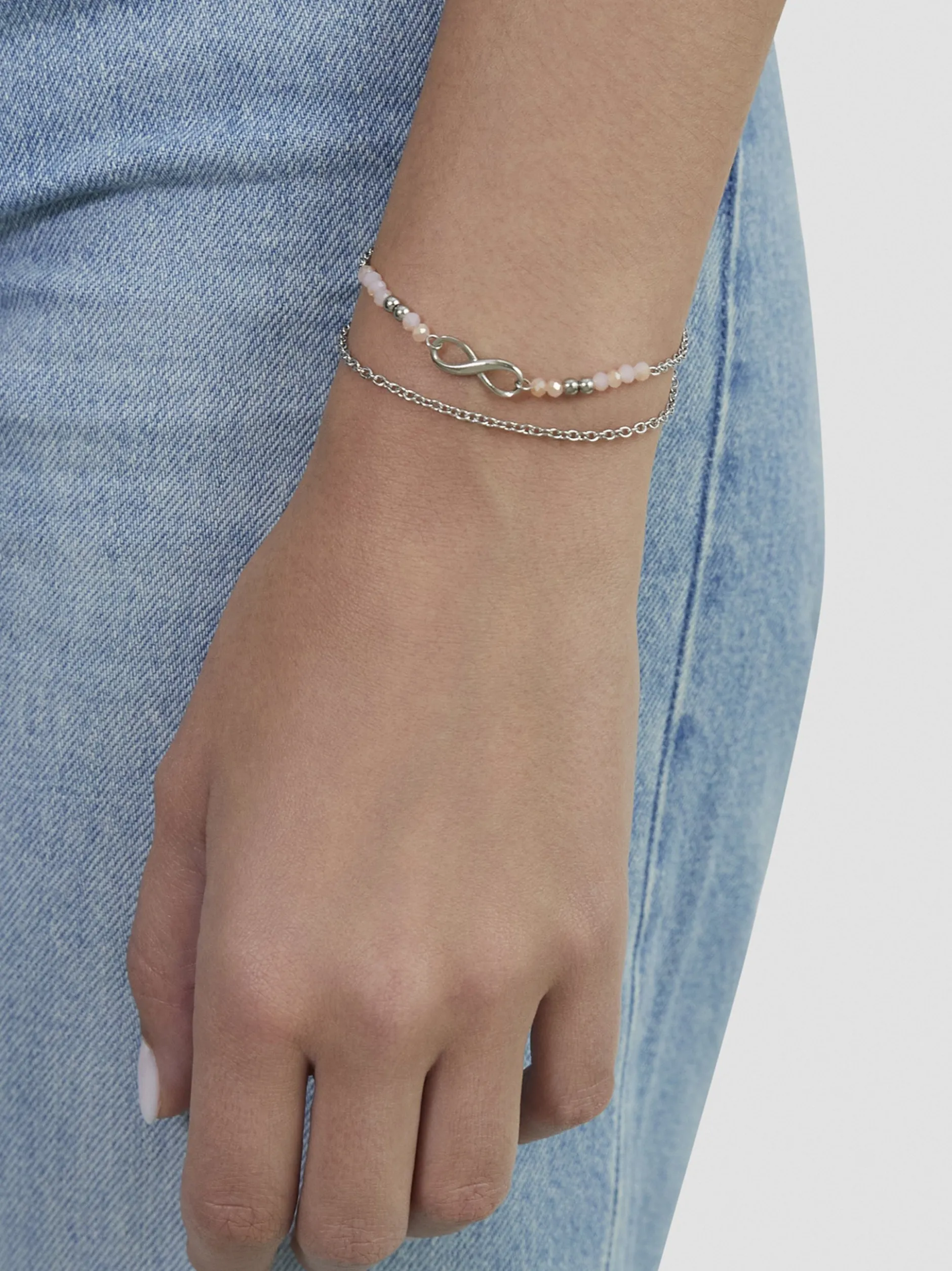 s.Oliver Damen Armband - Infinity Beads in mehrfarbig