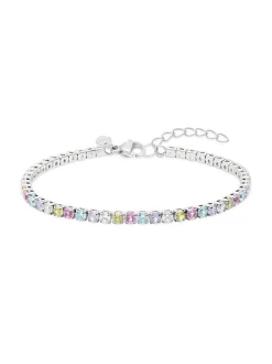 s.Oliver Damen Armband - Stone Row in hellblau