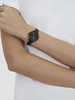 s.Oliver Damen Armbanduhr - Lovely Time in schwarz