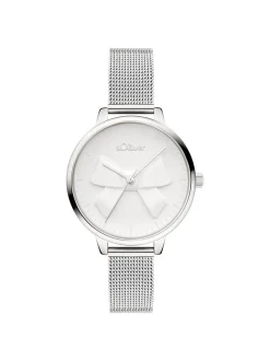 s.Oliver Damen Armbanduhr - Lovely Time in silber