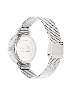 s.Oliver Damen Armbanduhr - Lovely Time in silber