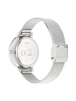 s.Oliver Damen Armbanduhr - Lovely Time in silber