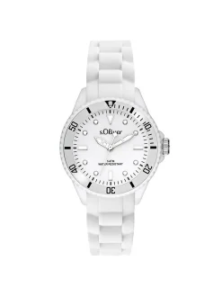 s.Oliver Damen Armbanduhr - Small Color in weiß