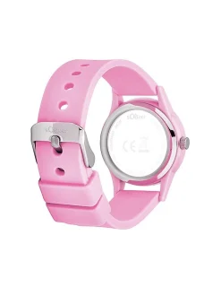 s.Oliver Damen Armbanduhr - Urban Color in pink