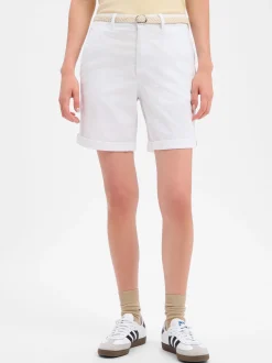 s.Oliver Damen Bermudas in weiß - Länge: mittel
