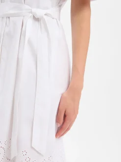 s.Oliver Damen Blusenkleid in weiß - Ärmel: kurzarm
