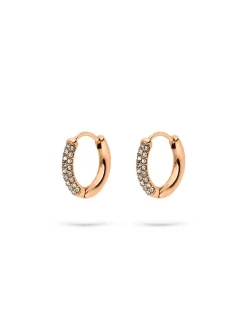 s.Oliver Damen Creolen - Timeless Spark in roségold