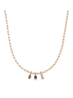s.Oliver Damen Halskette - Elegant Stones in roségold