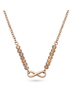 s.Oliver Damen Halskette - Infinity Beads in roségold