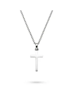 s.Oliver Damen Halskette - Modern Cross in silber
