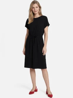 s.Oliver Damen Jerseykleid in schwarz - Länge: mittel