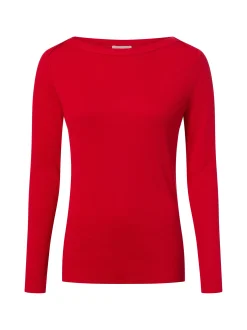 s.Oliver Damen Langarmshirt in rot - Ausschnitt: U-Boot
