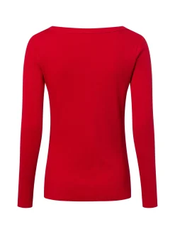 s.Oliver Damen Langarmshirt in rot - Ausschnitt: U-Boot