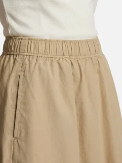 s.Oliver Damen Midirock in beige - Länge: midi