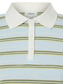 s.Oliver Damen Poloshirt in hellblau oliv
