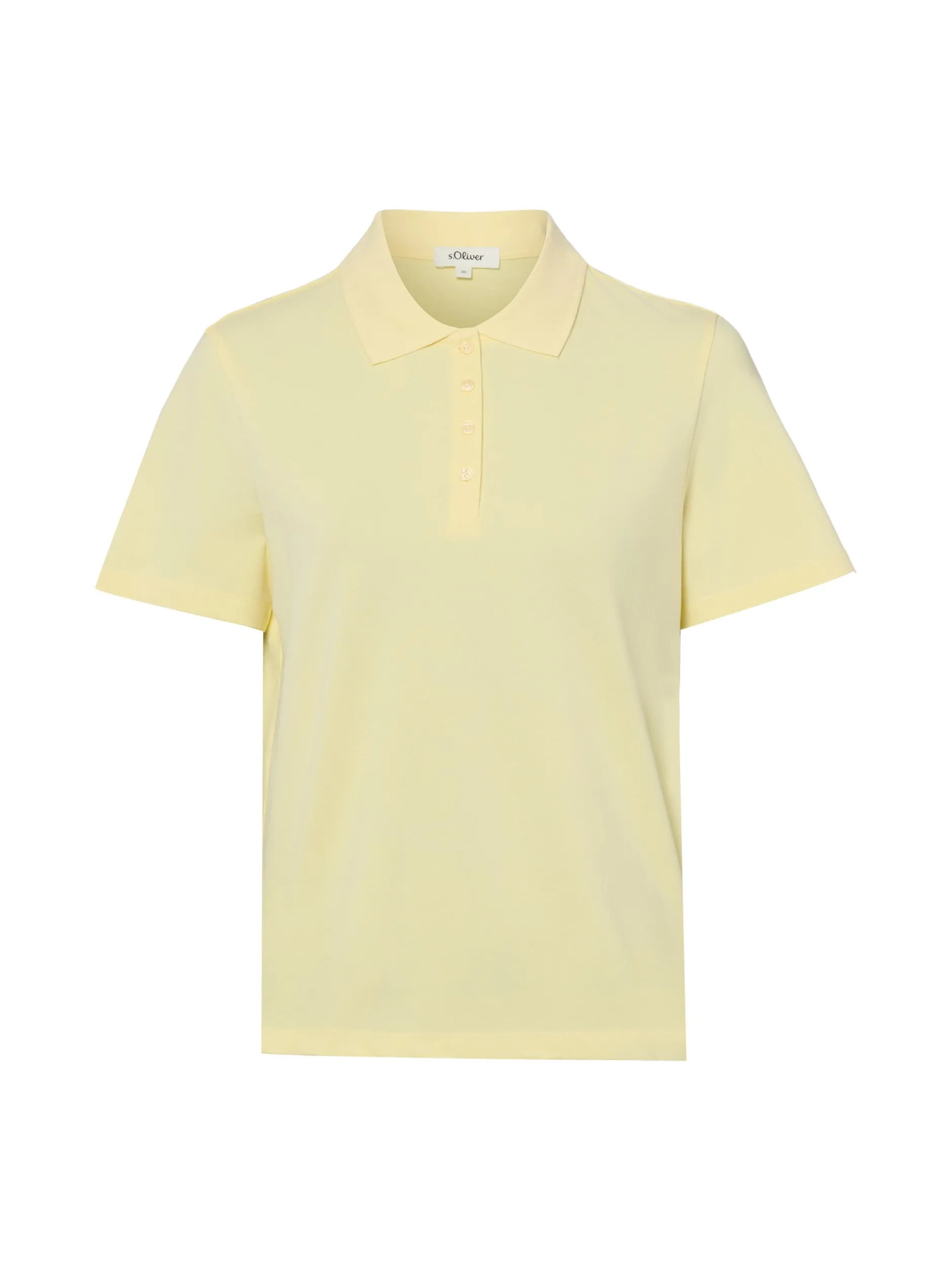 s.Oliver Damen Poloshirt in zitrone - Ärmel: kurzarm