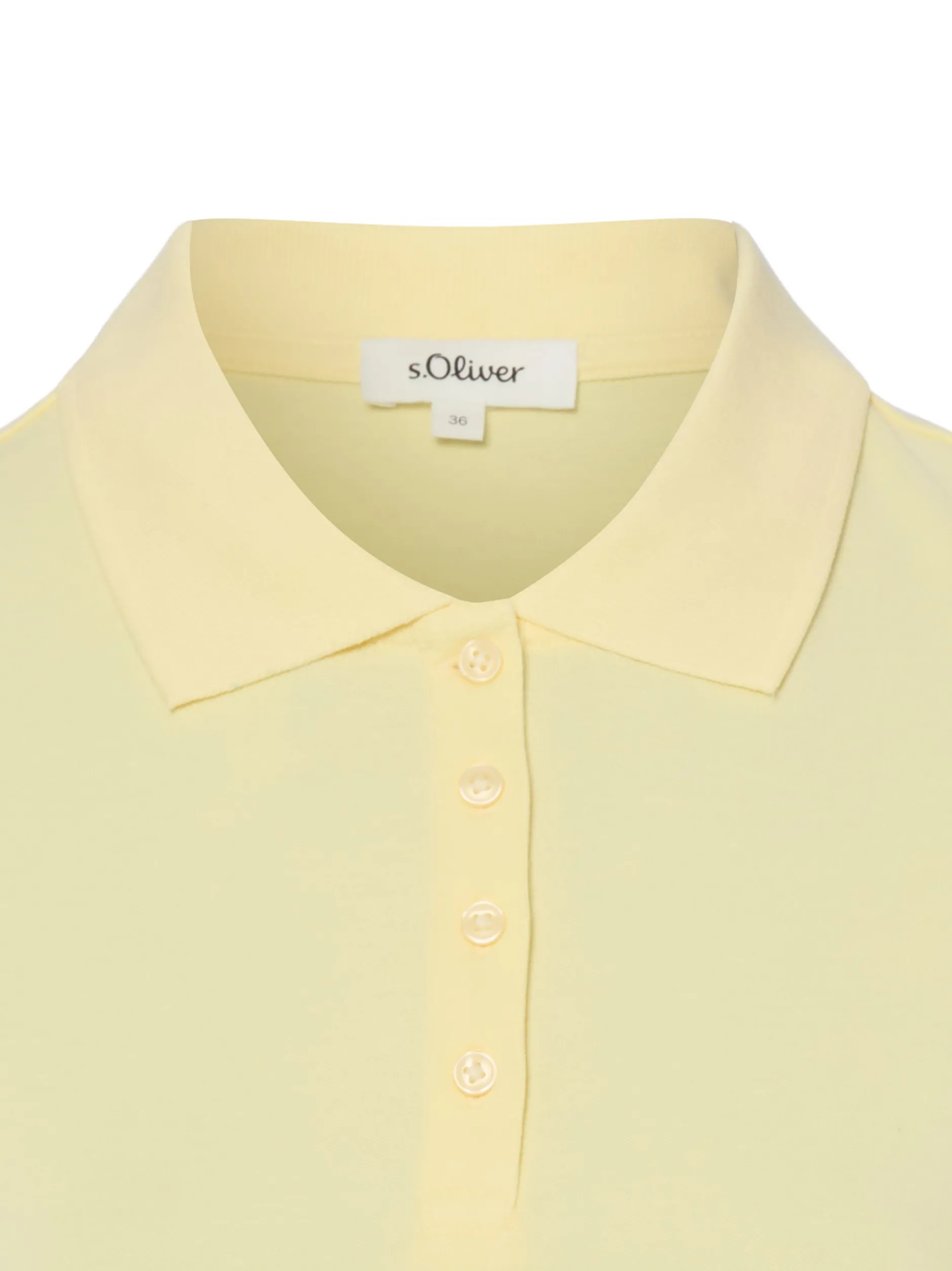 s.Oliver Damen Poloshirt in zitrone - Ärmel: kurzarm