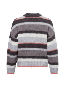 s.Oliver Damen Strickpullover in grau ecru