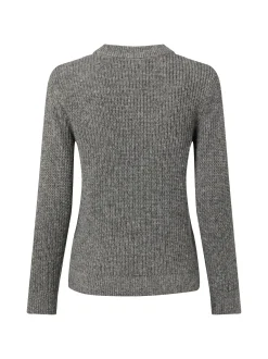 s.Oliver Damen Strickpullover mit Wollanteil in grau