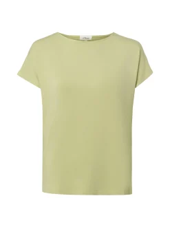 s.Oliver Damen T-Shirt in lind - Ausschnitt: Rundhals