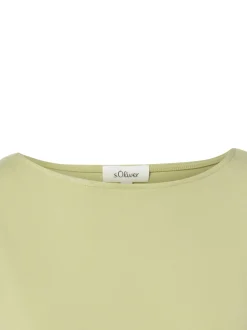 s.Oliver Damen T-Shirt in lind - Ausschnitt: Rundhals