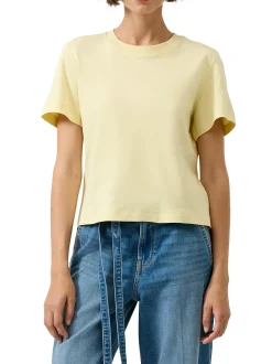 s.Oliver Damen T-Shirt in vanille - Ausschnitt: Rundhals