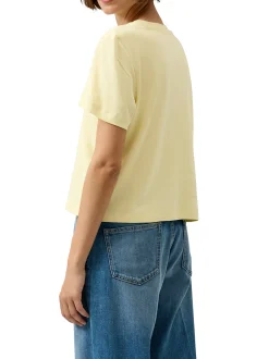 s.Oliver Damen T-Shirt in vanille - Ausschnitt: Rundhals