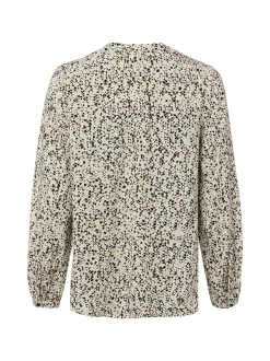 s.Oliver Damen Tunikabluse in beige schwarz