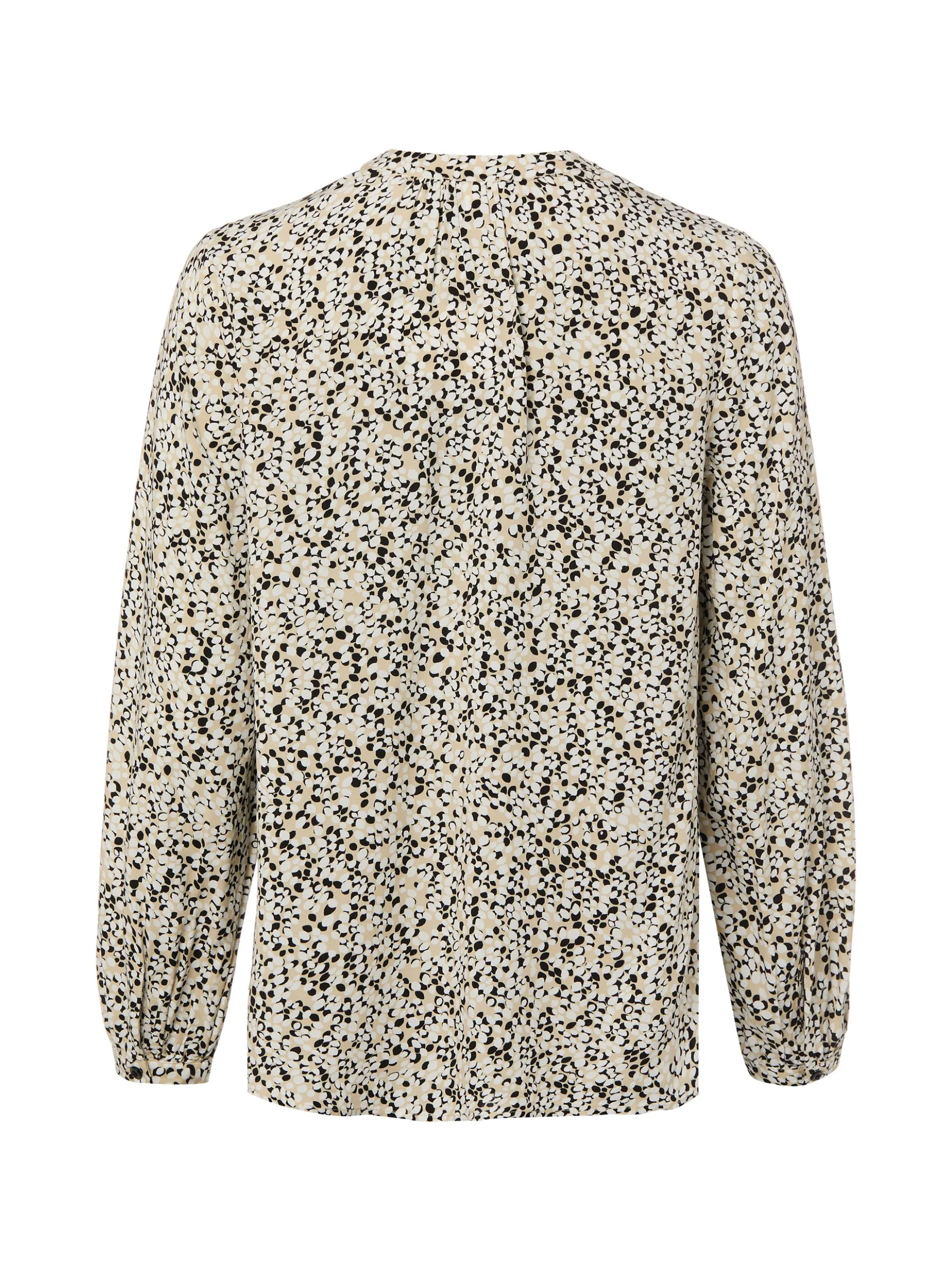 s.Oliver Damen Tunikabluse in beige schwarz