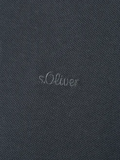 s.Oliver Herren Poloshirt in anthrazit - Ärmel: kurzarm